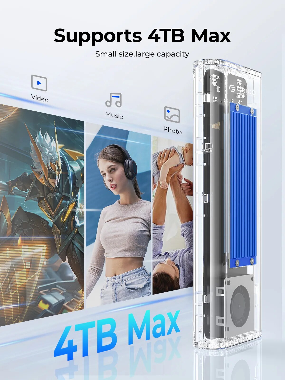 Custodia SSD ORICO 40Gbps USB4 - Thunderbolt 4 External Ssd 4Tb recensione e prezzo