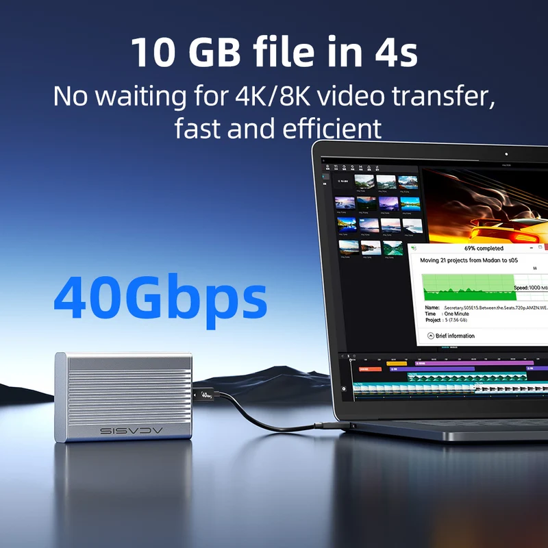 Acasis Enclosure USB4 M.2 NVMe - Usb4 40Gbps External Ssd 8Tb recensione e prezzo