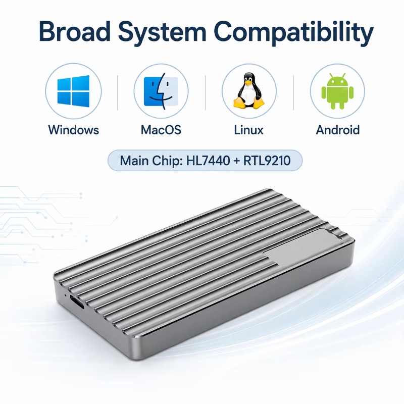 Box esterno portatile in allum - Usb4 40Gbps External Ssd 8Tb recensione e prezzo