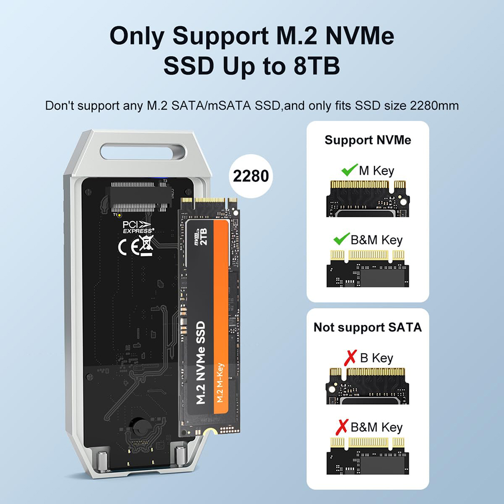 MAIWO 40Gbps NVMe M.2 custodia - 8Tb M2 Nvme Ssd recensione e prezzo